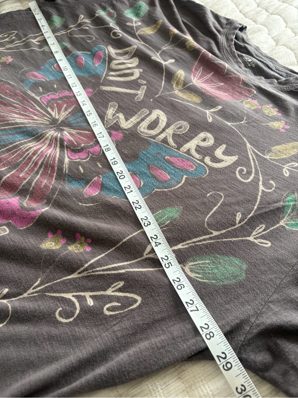 Natural Life - Don’t Worry Be Happy Oversized T-shirt - Picture 5 of 7